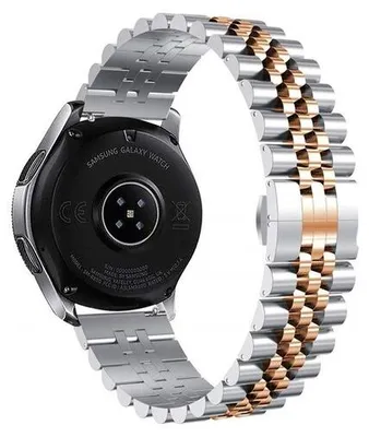Produktbild von By Qubix Edelstahlarmband - Silber / Roségold - passend für Samsung Galaxy Watch 4 - 40 mm & 44 mm