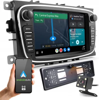 Obrázok produktu pre Rádio 4 GB RAM Ford 7" LCD GPS-Navigácia Android Auto WiFi GSM 4G Kamera