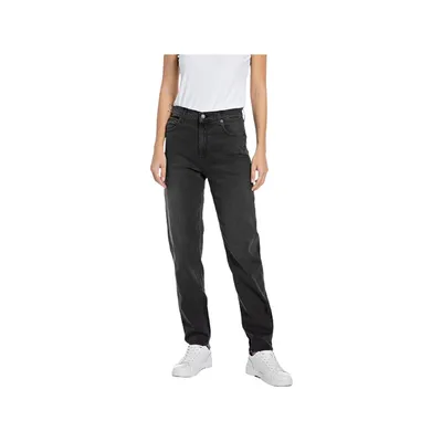 Produktbild von Replay Damen Jeans Keida Baloon Fit Used Look Schwarz aus Denim Stretch