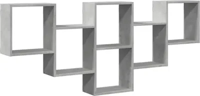 Zdjęcie produktu dla vidaXL Półka ścienna betonowa szara 159x18x66 cm materiał drewnopochodny