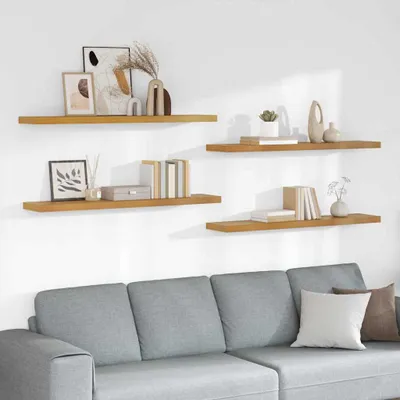 Produktbild von Maison Exclusive - Wandregal 4 stk. Beige 120 x 23,5 x 3,8 cm Holzwerkstoff