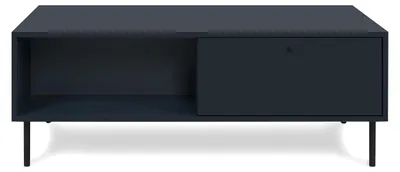 Image de CALICOSY - Table basse 2 tiroirs et 2 niches  bleu royal L110 cm - BOGOTA