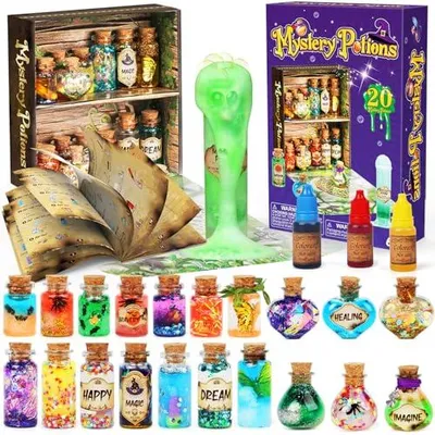 Image de 20 Bouteilles de potion magique Mélange magique, Artisanat Jouets Créatifs Noël Anniversaire Cadeaux pour Garçons & Filles Âge 6 7 8 9 10+