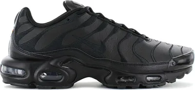 Produktbild von Nike Air Max Plus TN Leather - Triple Black - Herren Sneakers Schuhe Schwarz AJ2029-001 , EU 42 US 8.5