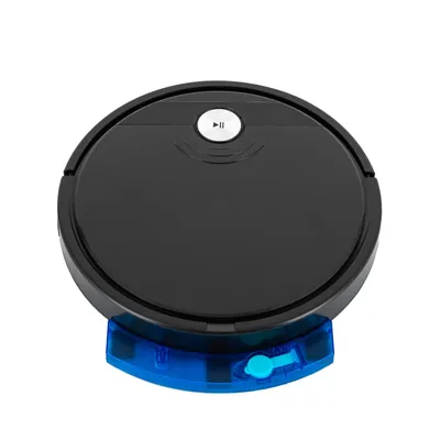 Image de balayeuse 3 en 1 noire robot aspirateur multifonctions avec télécommande