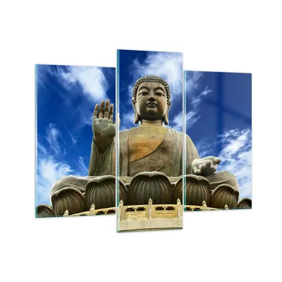 Produktbild von Bilder auf glas - Asien buddha kultur - 130x100cm - Glasbilder - Wandbilder - Kunstdruck - zum Aufhängen bereit - Wanddekoration aus Glas - Glas Bilder - Wandbild auf Glas - 3 Teile - GCB130x100-2114