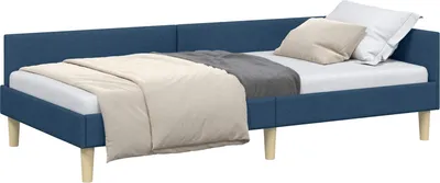 Obrázek produktu pro vidaXL Rohový rám postele modrý 80 x 200 cm látka