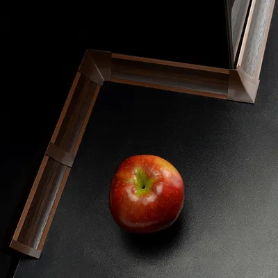 Produktbild von Nuss dunkel Winkelleisten 23x23mm 2,5m Tischplatten Abschlussleisten