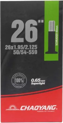 Productafbeelding van Chaoyang Super Lite Binnenband voor fiets, zwart, 26 inch / 1.95-2.125, zwart, 26 inch
