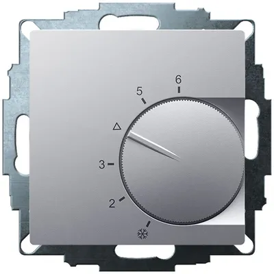 Immagine prodotto di Eberle UP-Raumregler UTE 2100 in alluminio, 55x55 mm, temperatura 5-30 °C, CA 230 V