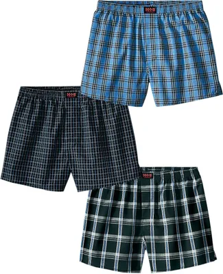 Produktbild von H.I.S. Webboxer 3 er-Pack blau-kariert Größe 7