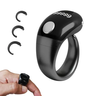 Produktbild von Fingerzähler,75mAh Elektronischer Ringzähler,Adjustable Counter,OLED HD-Anzeige,ABS&Silikon,7 Zählkanäle,3 Vibrationsmodi,3 Sizes,10×7×5cm,Type-C Laden
