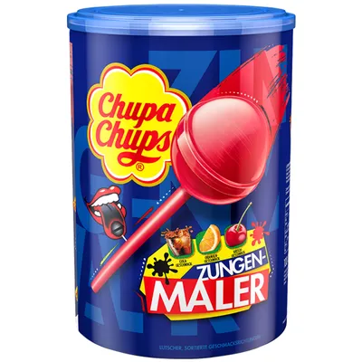 Zdjęcie produktu dla Chupa Chups Tongue Painter Cherry Orange Cola fruity 100s 1200g