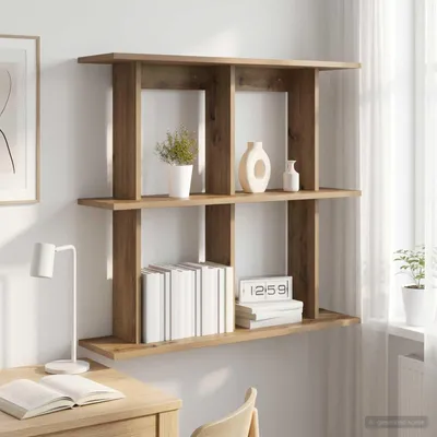 Immagine prodotto di Maison Exclusive - Scaffale a parete, supporto da parete, legno di quercia artigianale, 100 x 20 x 75 cm