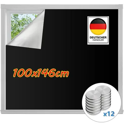 Produktbild von Fenster Verdunkelung Magnetisch 100X146CM Verdunklungsstoff Verdunkelungsrollo