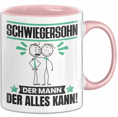 Produktbild von Schwiegersohn Tasse Geschenk für Schwiegersohn Der Mann Der Alles Kann Geschenkidee zum Geburtstag (Rosa)