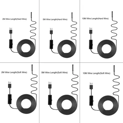 Produktbild von Industrielles Endoskop Endoskop Inspektionskamera Eingebaut 8pcs LEDs 8mm Objektiv IP67 Wasserdichtes USB Endoskop (5m festes Kabel)