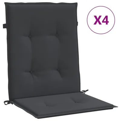 Produktbild von vidaXL Gartenstuhlauflagen für Niedriglehner 4 Stk. Schwarz 100x50x3cm