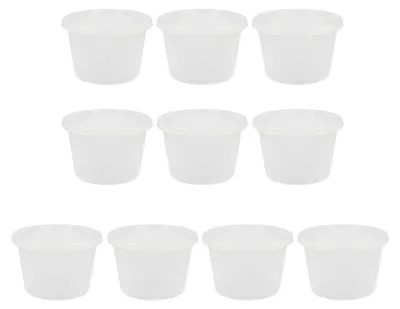 Produktbild von 10 Stück Lebensmittelbehälter mit Deckel, auslaufsichere Suppenbehälter, BPA-frei, für Mikrowelle, Gefrierschrank und Spülmaschine geeignet, Behälter zur Essenszubereitung