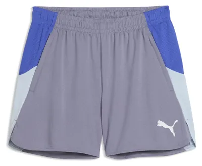 Image de Shorts de football PUMA pour femmes, modèle individualBLAZE, taille XL, couleur : gris, blanc, bleu royal, bleu saphir
