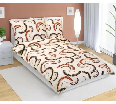 Obrázek produktu pro Krepové povlečení - 140x200 cm. 70x90 - hnědá,růžová