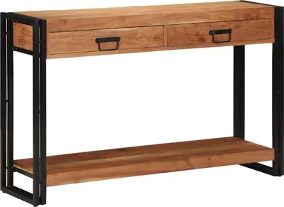 Image de vidaXL Table console marron 120 x 33 x 75 cm bois massif acacia