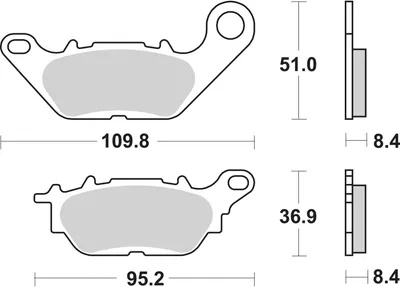 Produktbild von sbs Bremsbeläge Satz 858HF