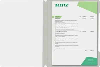 Obrázok produktu pre LEITZ 4191-00-85 25 Schnellhefter 4191 Kunststoff grau DIN A4