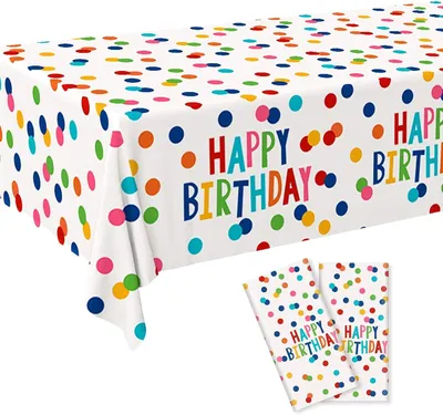 Immagine prodotto di Tovaglia per festa di compleanno per bambini - Tovaglia per feste per ragazzi e ragazze - 137 x 274 cm