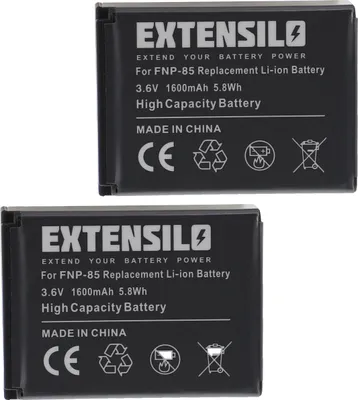 Produktbild von EXTENSILO 2x Akku Ersatz für Fuji Fujifilm NP-85 für Kamera (1600 mAh, 3,6 V, Li-Ion)