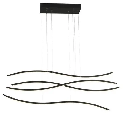 Zdjęcie produktu dla Designerska lampa wisząca Waves LED 70W 3000K do jadalni czarna