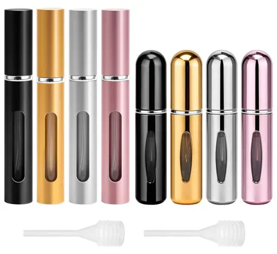 Image de 8 vaporisateurs de parfum rechargeables, contenance de 5 ml, idéaux pour les déplacements