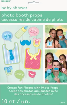 Produktbild von Unique Party Fotoshooting-Requisiten für Baby Shower, 10 Stück SG11301 (Einheitsgröße) (Bunt)