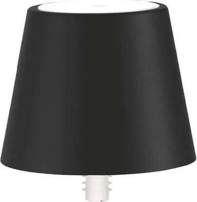 Produktbild von Poldina STOPPER LED-Lampe von Zafferano, wiederaufladbar und tragbar, schwarze Farbe mit einer Akkulaufzeit von bis zu 12 Stunden