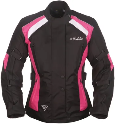 Immagine prodotto di Giacca da moto Modeka Janika da donna, nero/rosa, 32