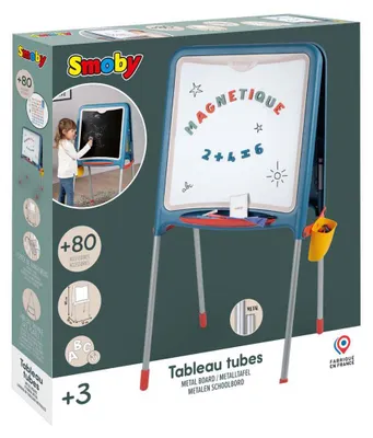 Produktbild von Smoby Magnetische Metall-Tafeltafel blau - doppelseitige Maltafel