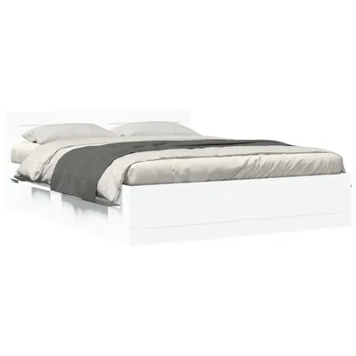 Obrázek produktu pro vidaXL Rám postele s čelem bez matrace bílý 150x200 cm