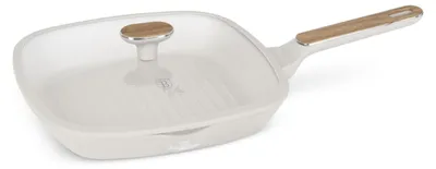 Obrázek produktu pro Grilovací pánve s pokličkou 28 cm Sahara Nordic Berlinger Haus BH 8317, matná krémová, nepřilnavá, kompatibilní s indukčním vařením