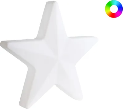 Zdjęcie produktu dla BELIANI Lampa LED do ogrodu biała materiał syntetyczny wielokolorwe oświetlenie RGB gwiazdka IP54 nowoczesny wygląd