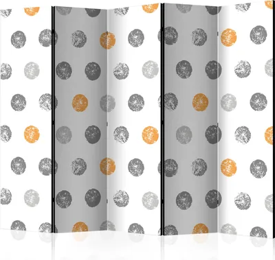 Produktbild von Akusticher Raumteiler Abstrakt Foto Paravent 225x172 cm beidseitig auf Vlies-Leinwand bedruckt Akustikschaum Trennwand Spanische Wand Sichtschutz Home Office geometrisch f-B-0195-z-c