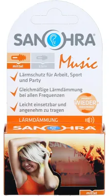 Obrázek produktu pro Sanohra hudební ochrana proti hluku pro dospělé 2 ks