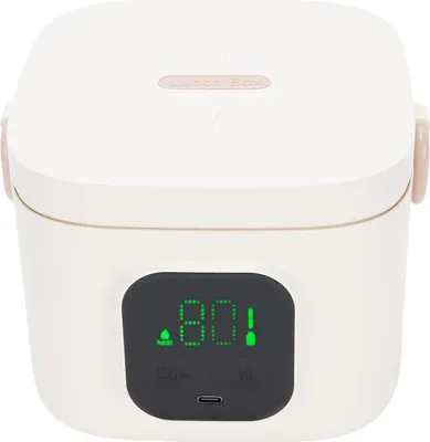 Obrázek produktu pro Bezdrátový elektrický obědový box 25W Vyhřívaný obědový box 500ML 304 Kontejner z nerezové oceli Přenosný ohřívač jídla Napájení na baterie pro batolata Chlapci Dívky