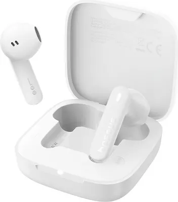 Zdjęcie produktu dla Zestaw słuchawkowy Baseus Bowie E16 Prawdziwy bezprzewodowy zestaw słuchawkowy do rozmów/muzyki USB Type-C Bluetooth Biały