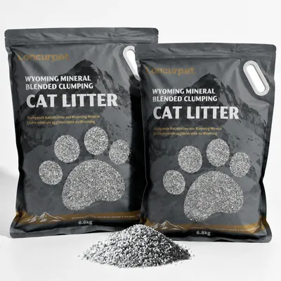 Produktbild von Stark Klumpende Katzenstreu 13,6kg (2x6,8kg), Staubarm, Wyoming Bentonit & Tapioka Mischstreu, Geruchsbindung, Unparfümiert