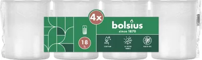 Obrázek produktu pro Bolsius préselt betét (250g) 18h. 4db fehér