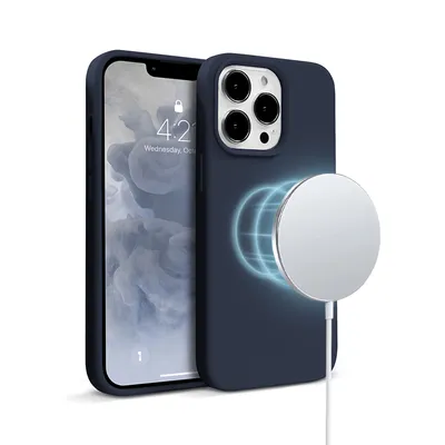 Immagine prodotto di Crong Color Cover Custodia magnetica per iPhone 13 Pro Max (blu navy)