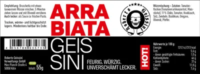 Produktbild von Arrabiata Geissini 55 g