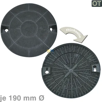 Obrázok produktu pre 1 pár aktívnych uhlíkových filtrov AMC912 od výrobcu Wpro 481249038003 -