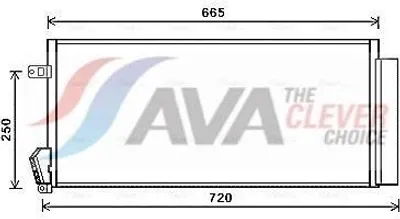 Produktbild von AVA COOLING SYSTEMS FTA5396D Kondensator Klimaanlage Klimakondensator für FIAT DOBLO Kasten/Kombi (263) +Trockner