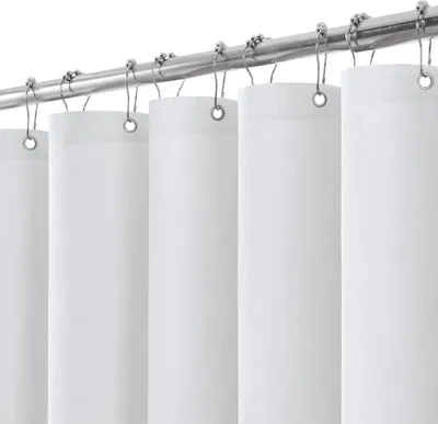Obrázok produktu pre Sprchová záclona, vodotesná, 182 x 198 cm, s textúrou lnu, s antibakteriálnou úpravou, určená do sprchy